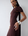 BRUBU MIDI DRESS IN CEDAR JERSEY