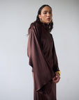 BAYAMO LONG DRESS IN CEDAR SILK SATIN