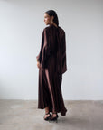 BAYAMO LONG DRESS IN CEDAR SILK SATIN