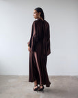 BAYAMO LONG DRESS IN CEDAR SILK SATIN - De La Vali