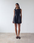 PAMPERO MINI DRESS IN BLACK TWILL