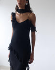 LESTE MAXI DRESS IN BLACK GEORGETTE
