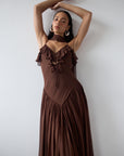 HARMATTAN MIDI DRESS IN CEDAR GEORGETTE