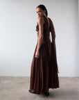 HARMATTAN MIDI DRESS IN CEDAR GEORGETTE