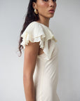 SUESTADO MAXI DRESS IN CREAM GEORGETTE