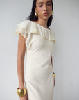 SUESTADO MAXI DRESS IN CREAM GEORGETTE