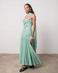 HARMATTAN MIDI DRESS IN SEA GEORGETTE - De La Vali
