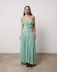 HARMATTAN MIDI DRESS IN SEA GEORGETTE