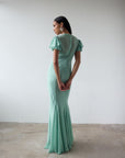 SUMATRA MAXI DRESS IN SEA GREEN GEORGETTE