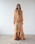 KONA MAXI DRESS IN SHELL GEORGETTE