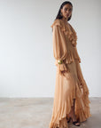 KONA MAXI DRESS IN SHELL GEORGETTE