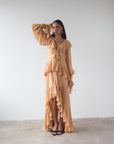KONA MAXI DRESS IN SHELL GEORGETTE