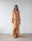 KONA MAXI DRESS IN SHELL GEORGETTE