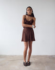 HARMATTAN MINI DRESS IN CEDAR GEORGETTE
