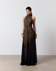 FOEHN MAXI DRESS IN BLACK LACE - De La Vali