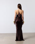 SUELO SKIRT IN CEDAR SILK SATIN