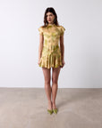 ALIZEE MINI DRESS IN EL CEREZO SATIN SATIN