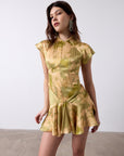 ALIZEE MINI DRESS IN EL CEREZO SATIN SATIN