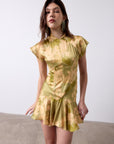 ALIZEE MINI DRESS IN EL CEREZO SATIN SATIN