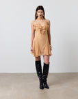 HARMATTAN MINI DRESS IN SHELL GEORGETTE