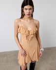 HARMATTAN MINI DRESS IN SHELL GEORGETTE