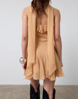 HARMATTAN MINI DRESS IN SHELL GEORGETTE