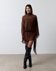 BAYAMO MINI DRESS IN CEDAR GEORGETTE