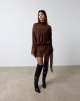 BAYAMO MINI DRESS IN CEDAR GEORGETTE