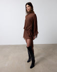 BAYAMO MINI DRESS IN CEDAR GEORGETTE
