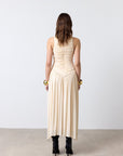 CYCLONE MIDI DRESS IN CREAM JERSEY - De La Vali