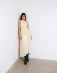 CYCLONE MIDI DRESS IN CREAM JERSEY - De La Vali