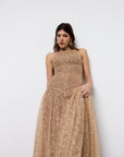 FOEHN MAXI DRESS IN SHELL LACE - De La Vali