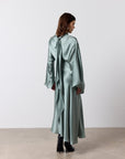 BAYAMO LONG DRESS IN SEA SILK SATIN - De La Vali