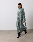 BAYAMO LONG DRESS IN SEA SILK SATIN