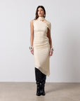 BRUBU MIDI DRESS IN CREAM JERSEY - De La Vali