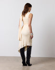 BRUBU MIDI DRESS IN CREAM JERSEY