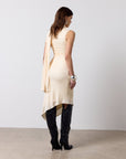 BRUBU MIDI DRESS IN CREAM JERSEY - De La Vali