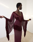 CRISTAL MAXI DRESS IN EARTH CHIFFON
