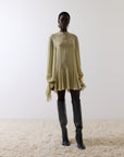 TERRAN MINI DRESS IN SAND GEORGETTE CHIFFON