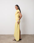 RAVENNA MINI DRESS IN BABY YELLOW JERSEY