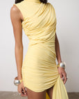 RAVENNA MINI DRESS IN BABY YELLOW JERSEY