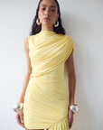 RAVENNA MINI DRESS IN BABY YELLOW JERSEY