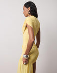 RAVENNA MINI DRESS IN BABY YELLOW JERSEY