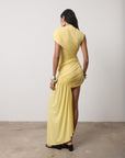RAVENNA MINI DRESS IN BABY YELLOW JERSEY