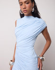RAVENNA MINI DRESS IN SKY BLUE JERSEY