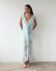 SOLEIL CHIFFON MAXI DRESS IN SPRING BLOOM FLORAL