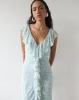 SOLEIL CHIFFON MAXI DRESS IN SPRING BLOOM FLORAL