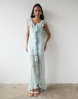 SOLEIL CHIFFON MAXI DRESS IN SPRING BLOOM FLORAL