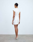 ZENA MINI DRESS IN IVORY TWILL - De La Vali