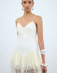 KALA MIDI DRESS IN IVORY LACE - De La Vali